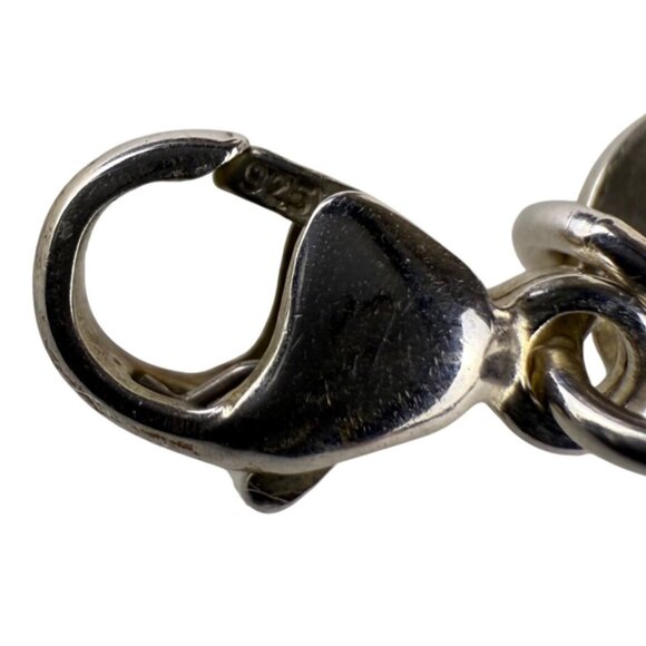 Tiffany & Co. AG925 Womens Silver-Tone Beaded Charm Bracelet With Heart & Cross - Picture 7 of 11